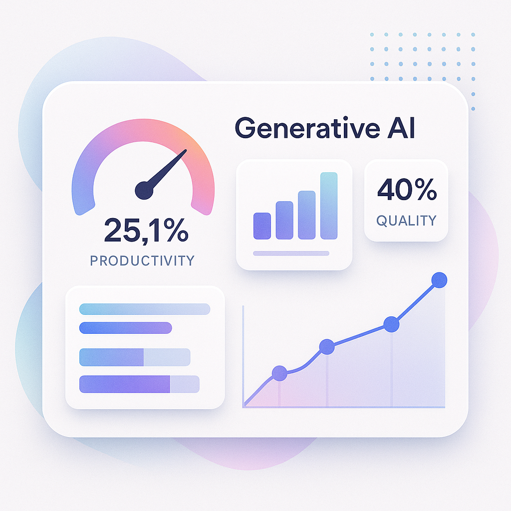 Infografik zu den Vorteilen generativer KI